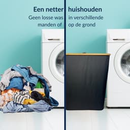a sunny day Wasmand 3 Vakken - Wasmand met Deksel - Wasmand Zwart — thumbnail 4