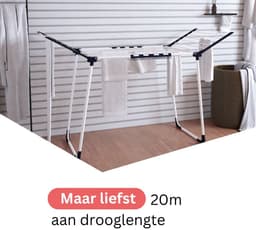 Wasophoogte® Wasrek - Droogrek - StableDry Blauw/wit - 20m drooglengte — thumbnail 3