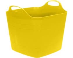 Excellent Houseware Flexibele emmer - geel - 15 liter - kunststof - vierkant - 30 x 29 cm — afbeelding 1