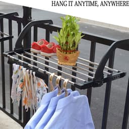 Radiatordroger, Radiator Kleding Airersm, Droogrek voor Radiator, Kleding Droogrek, Opvouwbaar Droogrek voor Balkon, Hangen voor Radiator en Balkon, Klein — thumbnail 2