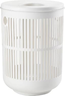 Zone Denmark Ume Wasmand met Deksel - 60 liter - Wit - Kunststof - Ronde Wasmand met Hengsel - Wasbox of Opbergmand — thumbnail 2