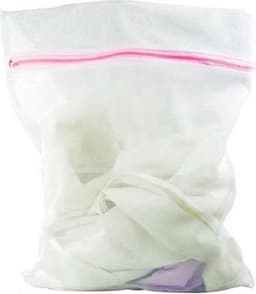 Borvat® | Waszakje | Wasnetje | Waszak groot | 40 x 50 cm | Waszakken | Waszak met rits | Waszak lingerie | lingerie | sokken | wit — thumbnail 5