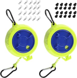 Camping waslijn 2 stuks, camping accessoires, waslijn uittrekbaar, outdoor, 10 m lengte, ideaal voor wasruimte, tuin, camper of boot. Draagbare waslijn uitrusting voor camping en outdoor — thumbnail 1
