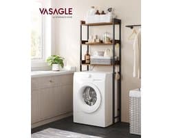 Wasmachine kast - Wc kastje - wasmachine ombouw - wasmachine opbouwmeubel - wasmachine meubel - wc rek opbergrek - 25x63x165 cm — afbeelding 1