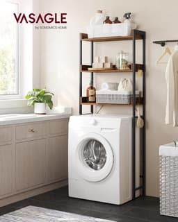Wasmachine kast - Wc kastje - wasmachine ombouw - wasmachine opbouwmeubel - wasmachine meubel - wc rek opbergrek - 25x63x165 cm — thumbnail 1