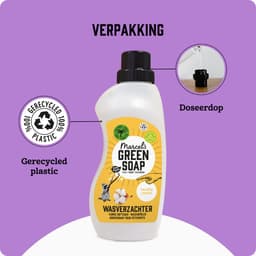 Marcel's Green Soap Wasverzachter - Vanille & Katoen - 6 x 750ml - 180 wasbeurten — thumbnail 4