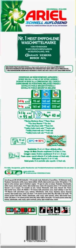 Ariel - Wasmiddel - Waspoeder - Quick Dissolving - Universal+ - 100wb/6000g — thumbnail 3