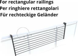 Inklapbaar Balkonwasrek Duo - Duurzaam en Weerbestendig Droogrek voor Balkons, Terrassen en Leuningen - 162 cm — thumbnail 5