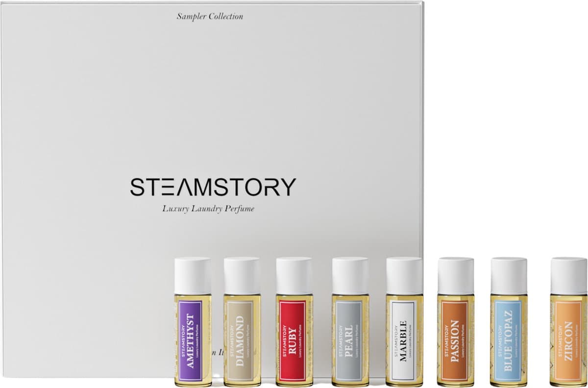 SteamStory Luxe Wasparfum Proefpakket 8×15 ml - Ontdek 8 luxe geuren van fris tot warm — afbeelding 1