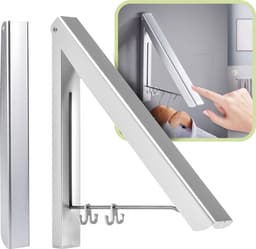 Wanddroogrek hangend - Kledinghanger - Dressboy - Droogrek muur - Wasrek Inklapbaar — thumbnail 1
