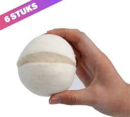 BathQueen XXL drogerballen - Wasdrogerballen - Wasballen - Beige - 6 stuks — thumbnail 2