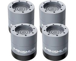 Minismus Wasmachine Verhoger Set van 4 stuks - Zwarte demper Pads - Antislipmatjes - 6 CM -Antislip Wasmachine Voeten - Trillingsdempers Wasmachine - Geluidsdemper Wasmachine - Anti Vibratie Wasmachine - Anti Vibratie Pads - Wasdroger Verhoger — afbeelding 1