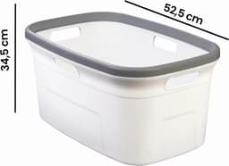 Motek® - Deluxe Wasmand - 45 l - Heupwasmand - Bruin Cream — thumbnail 4