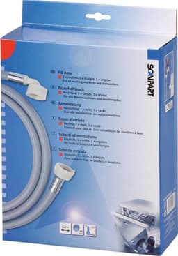Scanpart aanvoerslang wasmachine 2.5 meter - Geschikt voor AEG Bosch LG Miele Samsung Siemens Whirlpool Zanussi - Aanvoer slang - Universeel — thumbnail 5