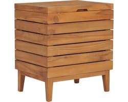 vidaXL - Wasmand - 40x30x45 - cm - massief - teakhout