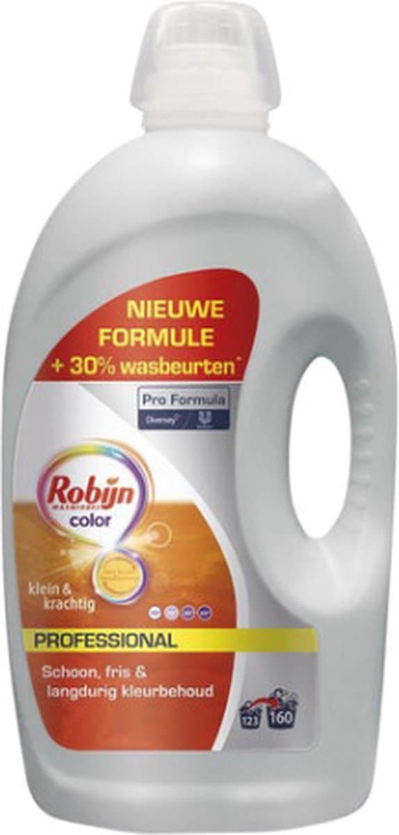Robijn Professional Vloeibaar Wasmiddel Klein & Krachtig Gekleurde Was 160 Wasbeurten Pro Formula - 2 x 4,32 liter - Voordeelverpakking — afbeelding 1