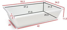 Meuwissen Agro Lekbak - Wasmachine lekbak - 50 x 34 x 12 cm - Wit — thumbnail 2