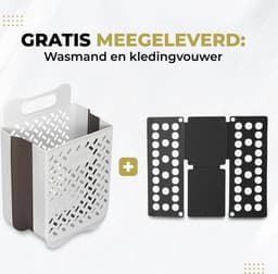 Waslijn – uittrekbare wasdraad - Inclusief Wasmand & Kledingvouwer - Binnen en Buiten - roldrooglijnen – 2 x 4,20 meter Staalgevlochten waslijndraad — thumbnail 5