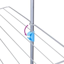 Indoor Luchter - 40 m droogruimte Metaal Wit/Blauw folding wall laundry rack — thumbnail 2