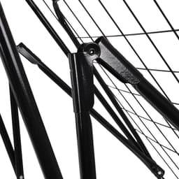 Staand droogrek met vleugels - Zwart - Stabiel van metaal - 18 m - 180 x 55 x 108 cm — thumbnail 2