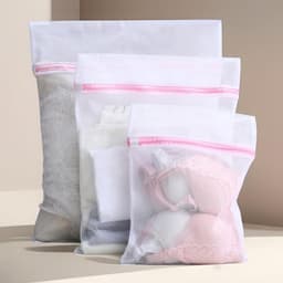 Allecto Plus - Herbruikbare waszakken in 3 maten met ritssluiting voor kledingstukken - Set van 3. Beschermt jassen, mantels, jurken en overhemden. — thumbnail 5