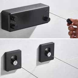 Intrekbare Onzichtbare Waslijn - Geschikt voor Binnen - 4.2m - Aluminium — thumbnail 3