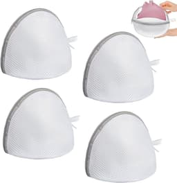Allecto Premium - Set van 4 wasnetten met ritssluiting voor beha's en fijne was - Grijs - Beschermt lingerie en ondergoed - Wasmachinebestendig — thumbnail 1