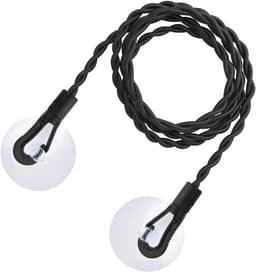 Drooglijn voor kleding, extern elastiek, draagbare reiswaslijn, uittrekbare waslijn met haken en zuignappen, kampeeraccessoires, geschikt voor kamperen binnenshuis met het gezin — thumbnail 1