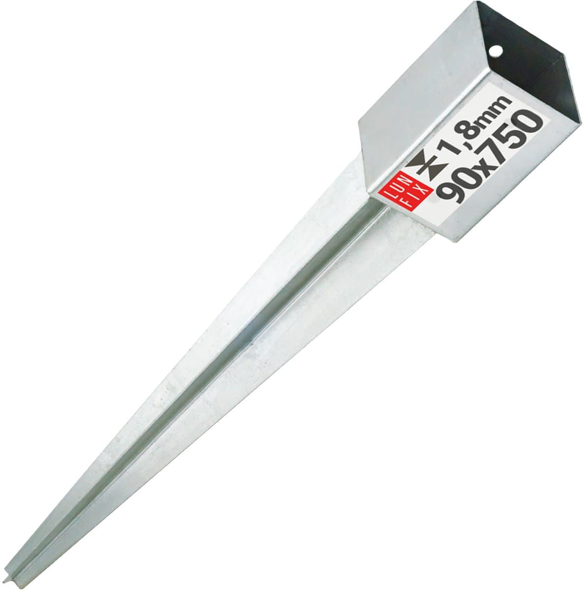 LUN FIX - Hameranker 90x90x2mm - Anker 750mm — afbeelding 1