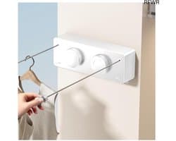 RFWR® Intrekbare waslijn voor niet-doorhangende kleding met dubbele lijn - Wit