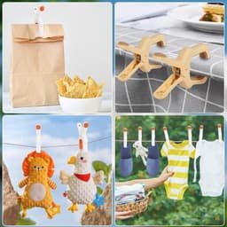 6-delige Set Kleurrijke Strandhanddoek Clips - Grote Plastic Kledingklemmen voor Strandstoelen en Zwembadstoelen. Strandaccessoire voor Windproof Bevestiging - Set van 6 stuks. — thumbnail 4