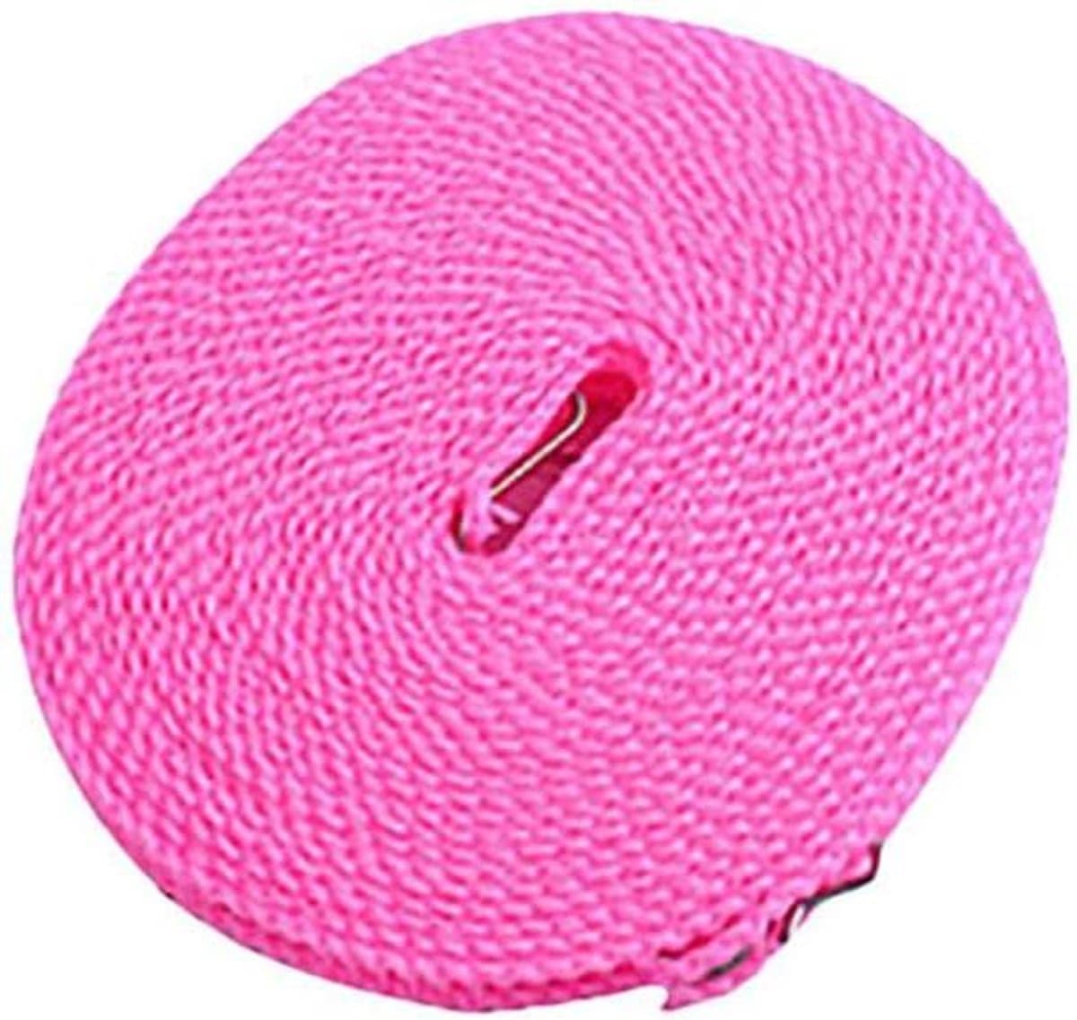 5m Non Slip Windproof Hanging Fence Line Type Clothes Line for Travel Home Washing - Pink — afbeelding 1
