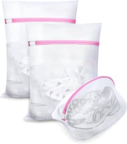 Grote waszak - Wasnet - Waszak - wasnetten - Grote waszak - Waszak met rits - Voorkomt dat kleding vervormt en kreukt - 3 stuks - Geschikt voor truien, overhemden, ondergoed, sokken, schoenen - 40*50cm — thumbnail 1