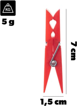 KADAX Wasknijpers, 20 x knijpers van robuuste kunststof, kleurrijke sokkenklemmen, windbestendige klemmen voor binnen en buiten (veelkleurig/rechthoekig) — thumbnail 2