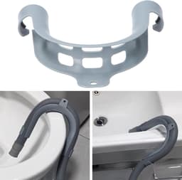U-vormige Drain Hose Guide en Beugel voor Afvoerslang, Kunststof Afvoerslang Houder met U-vormige Ondersteuningboog — thumbnail 3