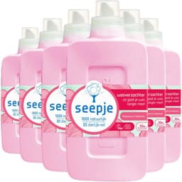 Seepje Wasverzachter Pioenroos & Cederhout - 180 wasbeurten - 6 x 750 ml - Voordeelverpakking — thumbnail 1