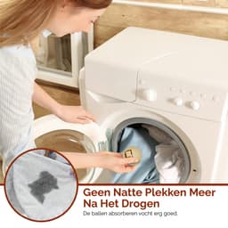 6x Drogerballen XL van Wol - Wasverzachter - voor Wasmachine en Wasdrogers - Dryer balls - Wasbol 100% wol — thumbnail 4