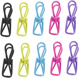 Metalen Droogrekken - Wasknijpers clips - Kleding drogen - Sterke klemkracht - 10 stuks - Willekeurige kleur — thumbnail 1