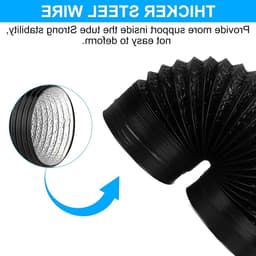 Afvoerslang - Flexibele Aluminium Buizen - 100 mm Diameter, 2 m Lengte — thumbnail 3
