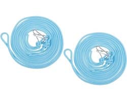 Waslijn Set - Kledinglijn Touw - Kleding Drogen - Antislip Ontwerp - 2 x 5 meter - Blauw