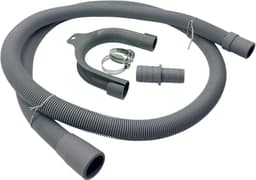 Fixem afvoerslang 1,5m wasmachine vaatwasser, geschikt voor 19mm 21mm aansluitingen - verlengslang afvoer slang met bocht en klemmen en verleng adapter - Geschikt voor alle merken — thumbnail 1