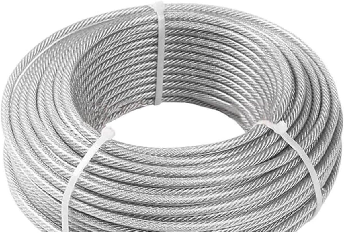 Roestvrij staaldraad Kabel - Waslijn Kabel - Kleding Drogen - Weerbestendig Ontwerp - 50 Meter - Transparant — afbeelding 1