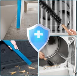Droger Vent Cleaner - Pluisverwijderaar Kit - Wasruimte Onderhoud - Flexibele Slang - 80 cm - Blauw — thumbnail 5