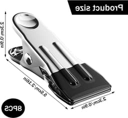 Roestvrijstalen wasknijpers, 8 stuks, antislip klemmen voor handdoeken, sokken en foto's, duurzaam en multifunctioneel — thumbnail 3