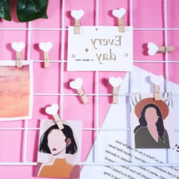 Set van 20 Houten Hart Kledingknijpers - Mini Clips voor Foto's, Knutselprojecten en Decoraties, Lichtgewicht en Duurzaam voor Feesten en Gezinsgebruik — thumbnail 5