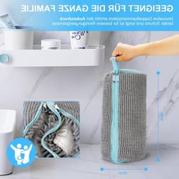 Schoenwaszak voor de wasmachine: dubbele rits, dubbele vakken, beschermende tas voor optimale reiniging en onderhoud van schoenen — thumbnail 5