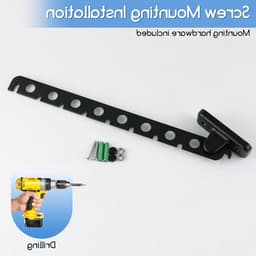 BSS® Wanddroogrek Inklapbaar – Wanddroger met 8 Kledinghangers – 180° Draaibaar en Opvouwbaar Droogrek van RVS – Wandkledingrek voor Balkon en Wasruimte — thumbnail 4