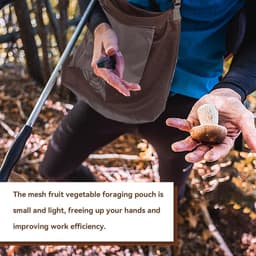 Champignon Plukzak - Fruit Pluktas - Voedsel Verzamelen - Grote Capaciteit - Vouwbaar Netwerk Ontwerp - Kaki — thumbnail 3