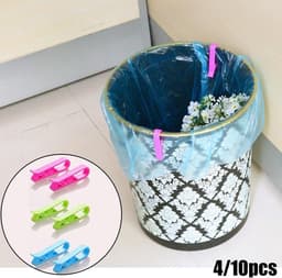Vuilniszak Clips - Prullenbak Clips - Afval Beheren - Speciaal Inkepingsontwerp - 410 Stuks - Blauw — thumbnail 4