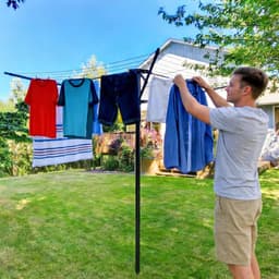 Droogmolen met Voet voor Camping & Thuis - Wasrek Staand - Droogrek Inklapbaar - functioneel — thumbnail 4